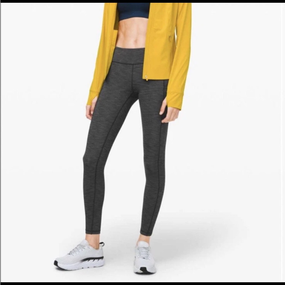 Lululemon Speed Up Tight *Full-On Luxtreme 28" Leggings Heathered Black Sz 6